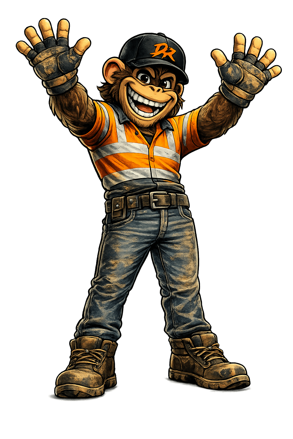 Dig Ready mascot waving hello